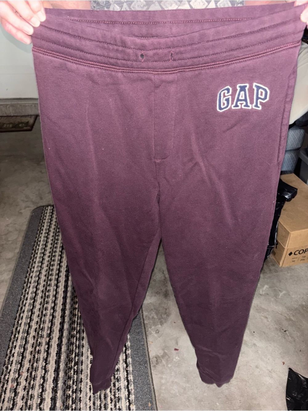 GAP Maroon Fleece Sweatpants